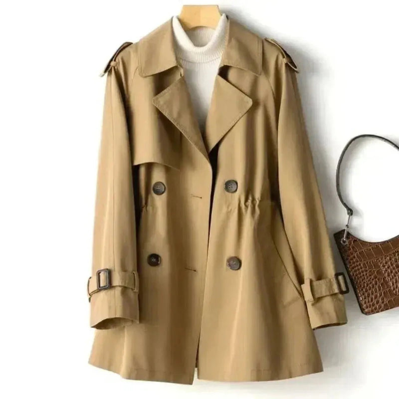 Belted Double-Breasted Trench Coat for Women