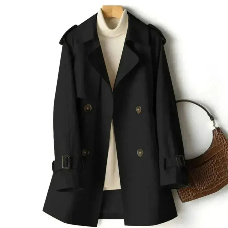 Belted Double-Breasted Trench Coat for Women