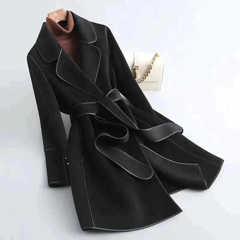 Belted Tailored Trench Coat For Women