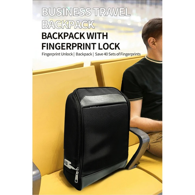 Biometric Fingerprint Lock Business Backpack With USB Charging Port