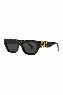 Black Cateye Square Sunglasses