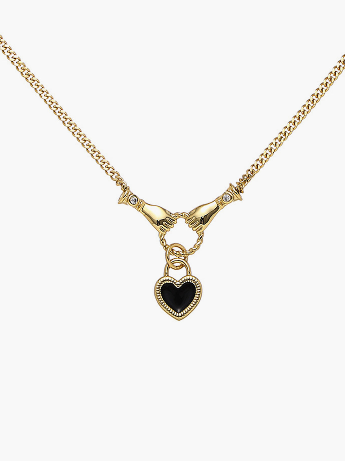 Black Heart Pendant Necklace