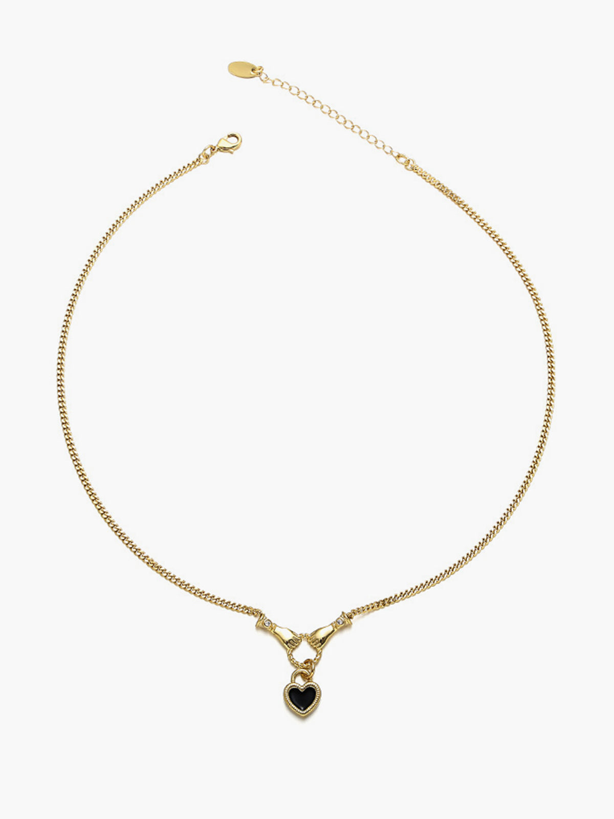 Black Heart Pendant Necklace