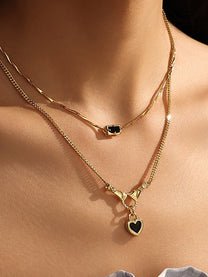 Black Heart Pendant Necklace
