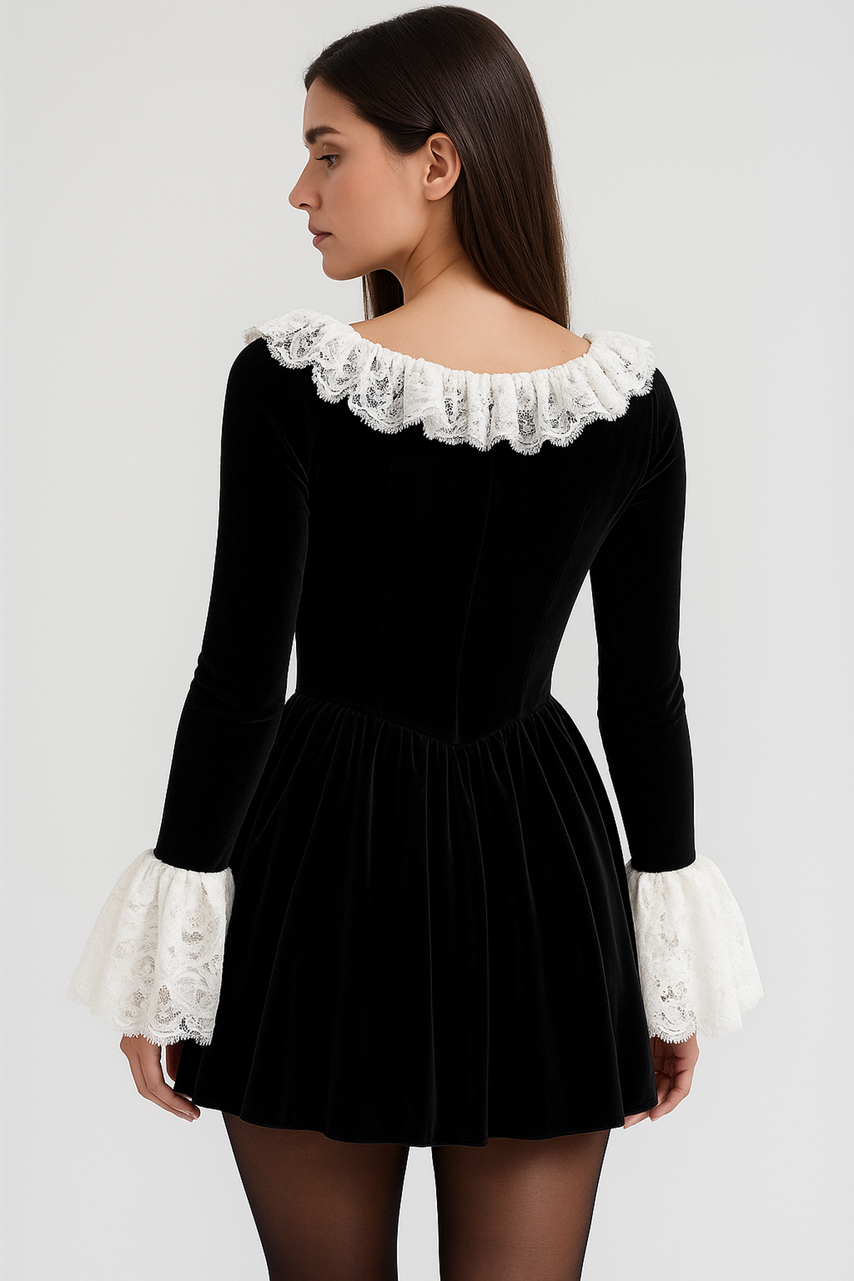 Black Lace Mini Dress