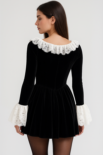 Black Lace Mini Dress