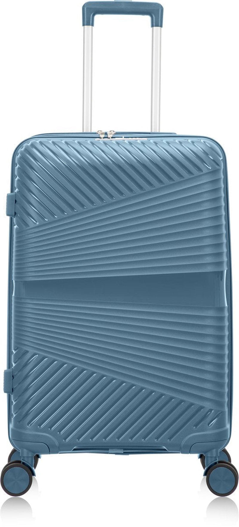 Blue Hard-Shell Suitcase With TSA Lock And 360° Spinner Wheels