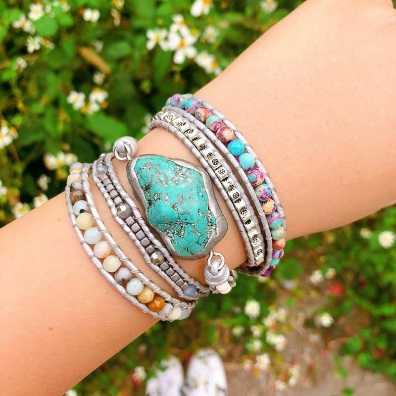 Bohemian Amazonite Stone Bracelet