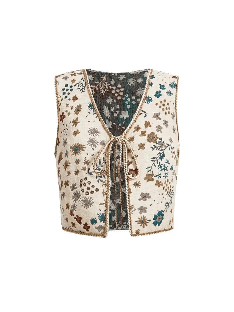 Bohemian Embroidered Floral Vest