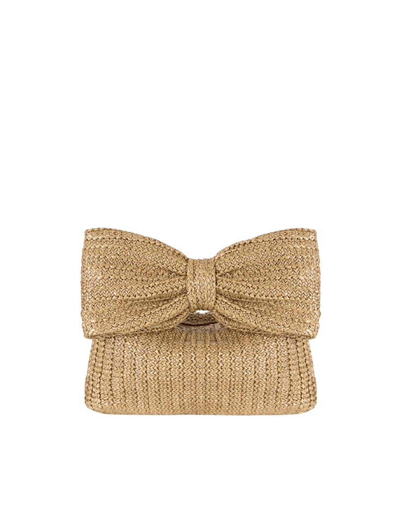 Bowknot Straw Handbag