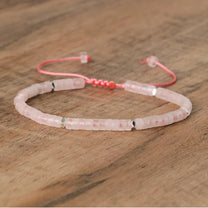 Braided Bracelet With 2.4mm Natural Stone Beads