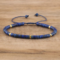Braided Bracelet With 2.4mm Natural Stone Beads