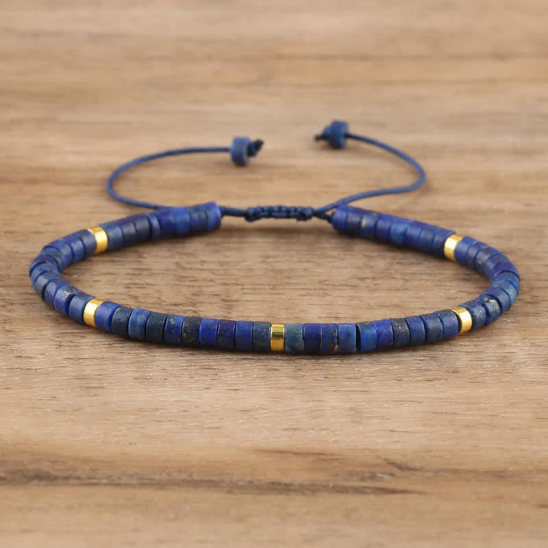 Braided Bracelet With 2.4mm Natural Stone Beads