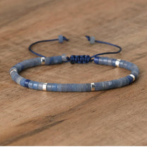 Braided Bracelet With 2.4mm Natural Stone Beads