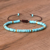 Braided Bracelet With 2.4mm Natural Stone Beads