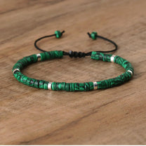 Braided Bracelet With 2.4mm Natural Stone Beads