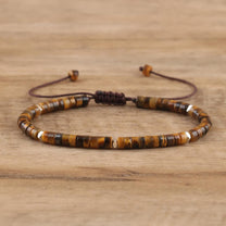 Braided Bracelet With 2.4mm Natural Stone Beads