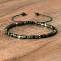 Braided Bracelet With 2.4mm Natural Stone Beads