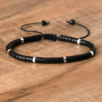 Braided Bracelet With 2.4mm Natural Stone Beads