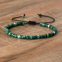 Braided Bracelet With 2.4mm Natural Stone Beads