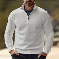 Breathable Half-Zip Pullover Sweater For Layering