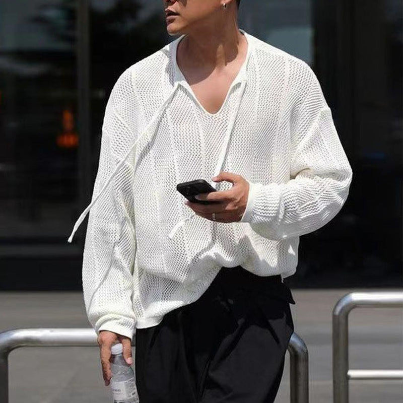 Breathable Open Weave Relaxed Fit Sweater