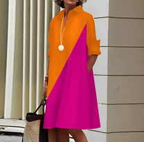 Breathable Stretch Fit Polo Midi Dress