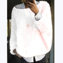 Bunt Off-Shoulder Pullover For Autumn And Winter