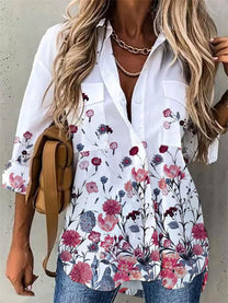 Butterfly Print Relaxed Fit Blouse