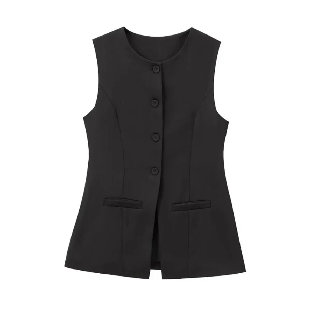 Button-Up Sleeveless Vest