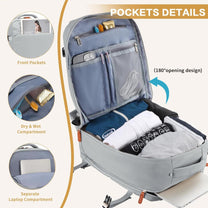 Cabin Rucksack With USB Port And Multiple Compartments