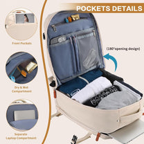 Cabin Rucksack With USB Port And Multiple Compartments