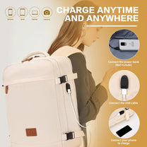 Cabin Rucksack With USB Port And Multiple Compartments