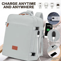 Cabin Rucksack With USB Port And Multiple Compartments