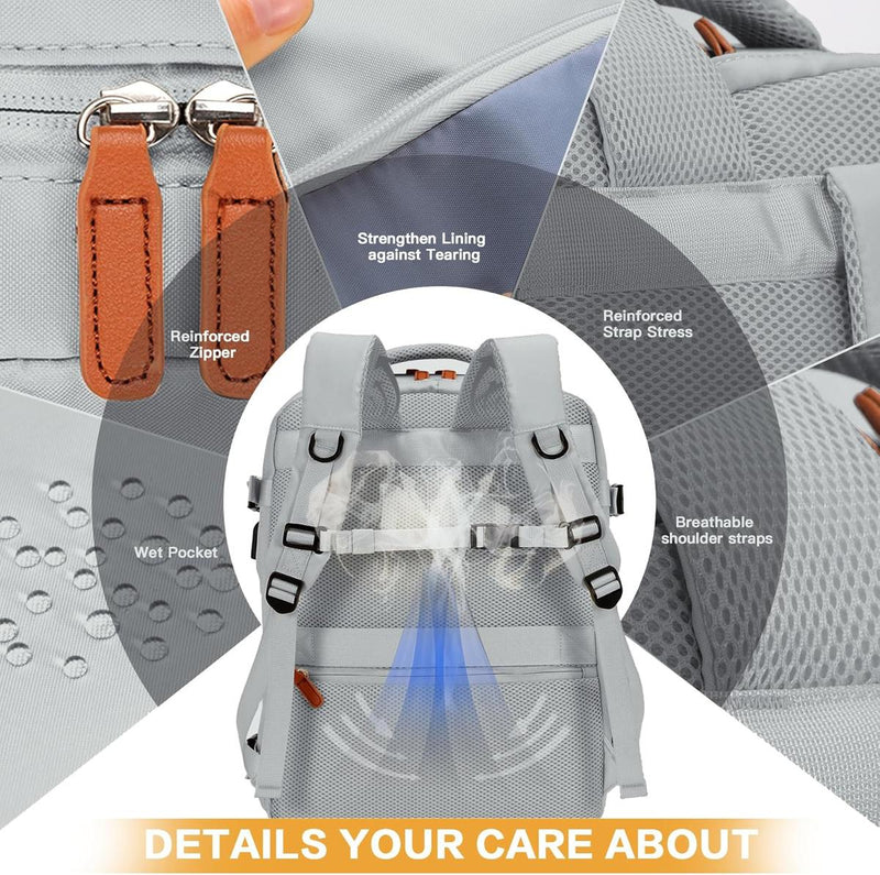 Cabin Rucksack With USB Port And Multiple Compartments