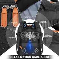 Cabin Rucksack With USB Port And Multiple Compartments