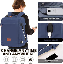 Cabin Rucksack With USB Port And Multiple Compartments