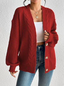 Cable Knit Oversized Cardigan for Women Herwick