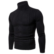 Cable Knit Turtleneck Sweater For Men