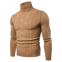 Cable Knit Turtleneck Sweater For Men
