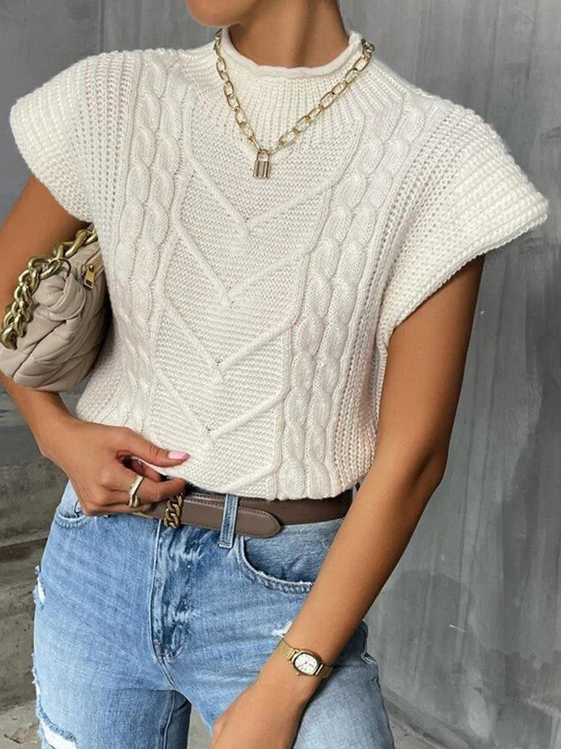 Cap Sleeve Knit Top