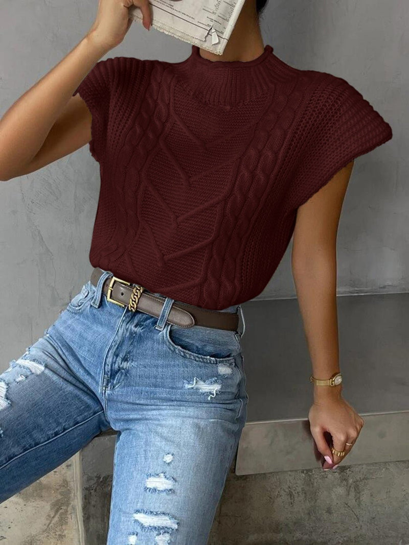 Cap Sleeve Knit Top