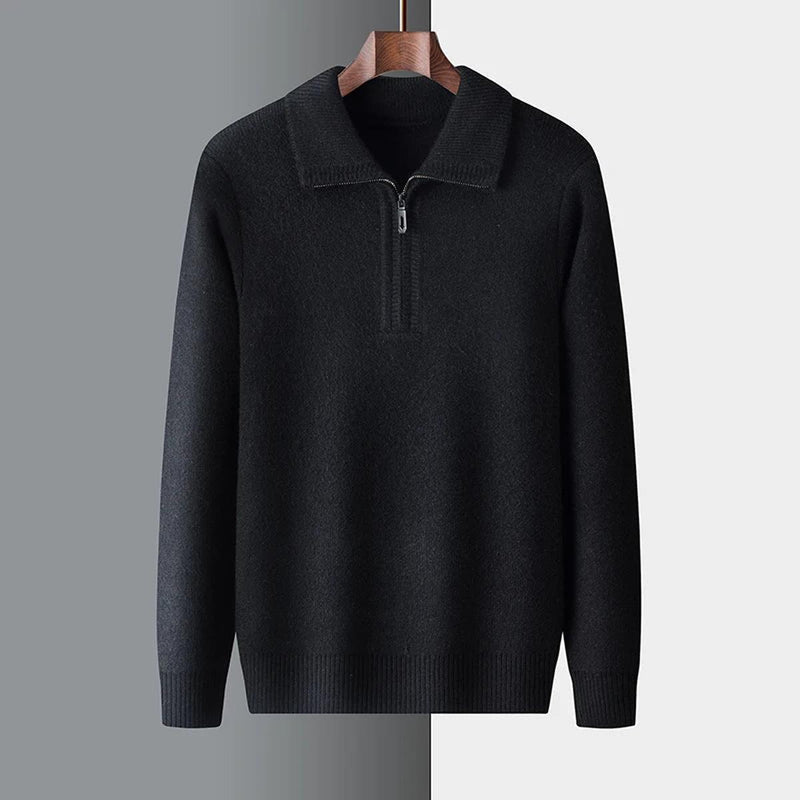 Cashmere Blend Regular Fit Quarter-Zip Knit Sweater