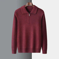 Cashmere Blend Regular Fit Quarter-Zip Knit Sweater