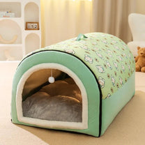 Castle-Themed Plush Pet Bed With Washable Cushion Cover