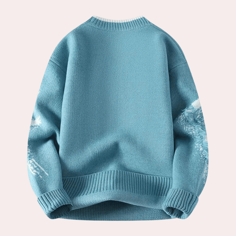 Casual Distressed Knit Sweater For Men