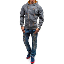 Casual Fleece Hoodie With Pockets And Adjustable Hood For Men