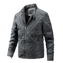 Casual Men&#39;s Autumn Jacket With Diamond Pattern