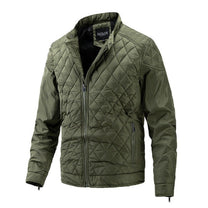 Casual Men&#39;s Autumn Jacket With Diamond Pattern
