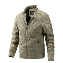Casual Men&#39;s Autumn Jacket With Diamond Pattern